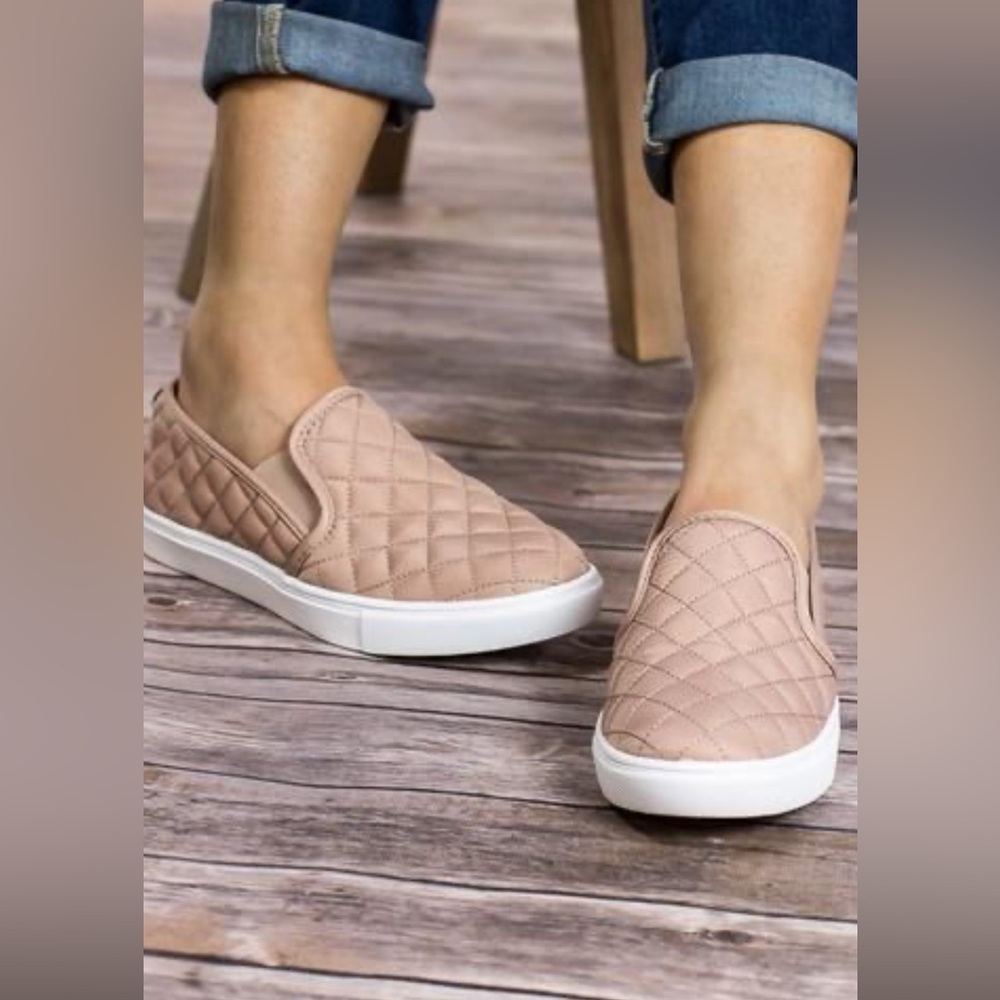 Steve Madden Blush Quilted Slip-On Sneakers